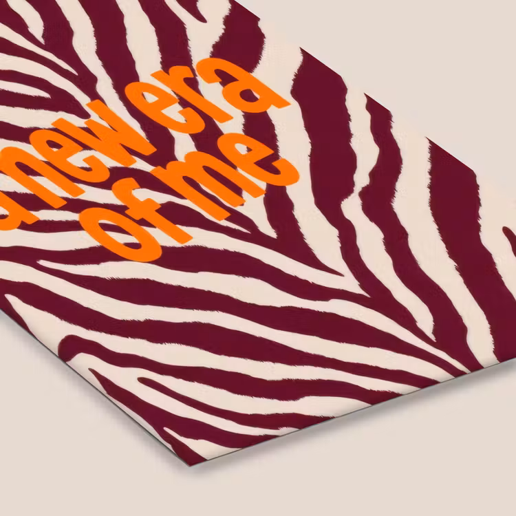 New era - Bordeaux - Zebraprint fotolijst zwart zonder passe partout klein -zsfeer6