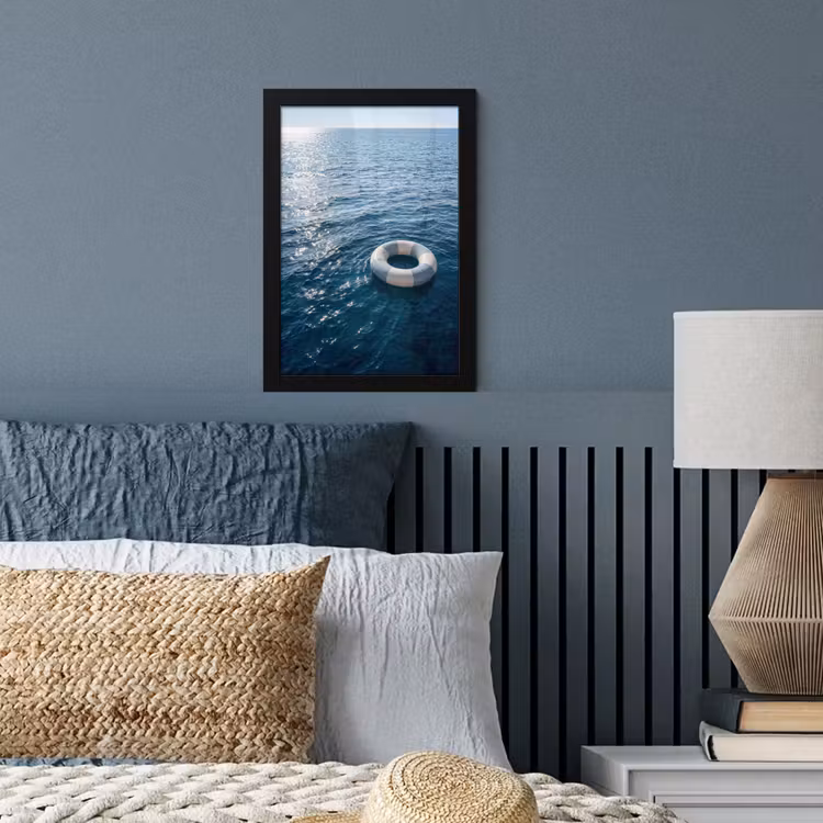 Oceaan - Zwemband - Horizon fotolijst zwart zonder passe partout klein -sfeer3