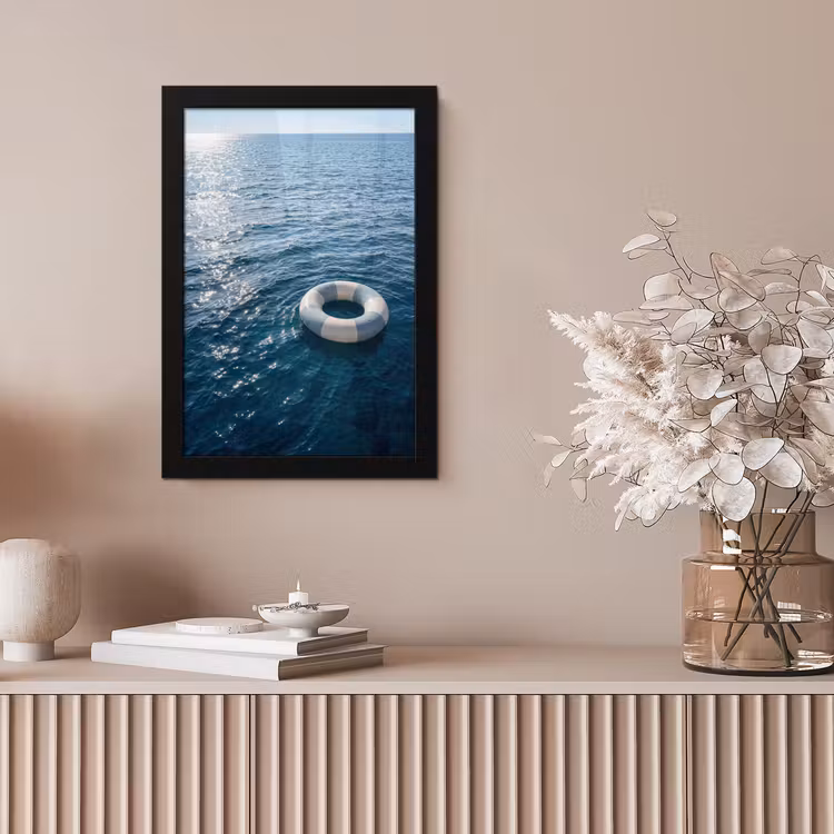 Oceaan - Zwemband - Horizon fotolijst zwart zonder passe partout klein -sfeer5