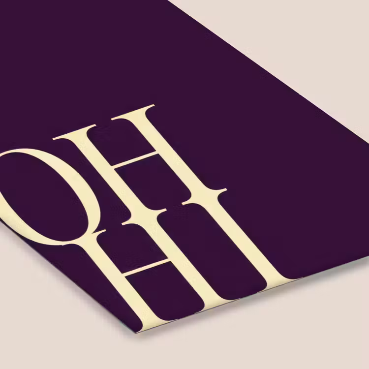 Oh hi - Paars - Cursief fotolijst zwart zonder passe partout klein -zsfeer6