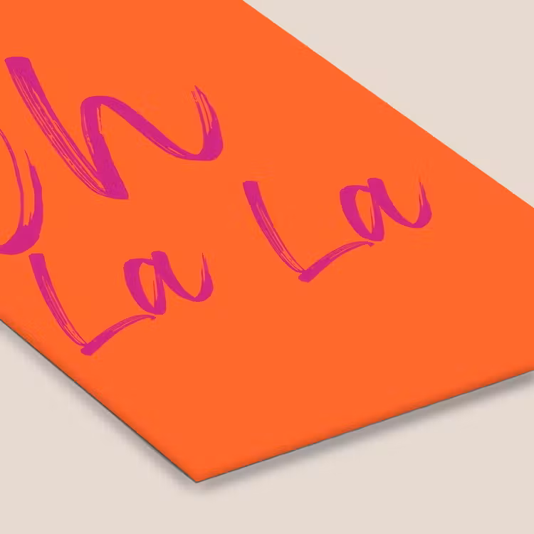 Oh la la - Oranje - Roze - Grafisch fotolijst zwart zonder passe partout klein -zsfeer6