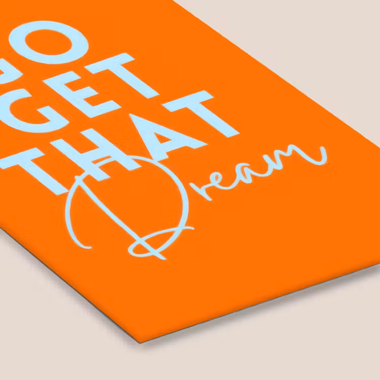 Oranje - Blauw - Go get that dream fotolijst zwart zonder passe partout klein -zsfeer6