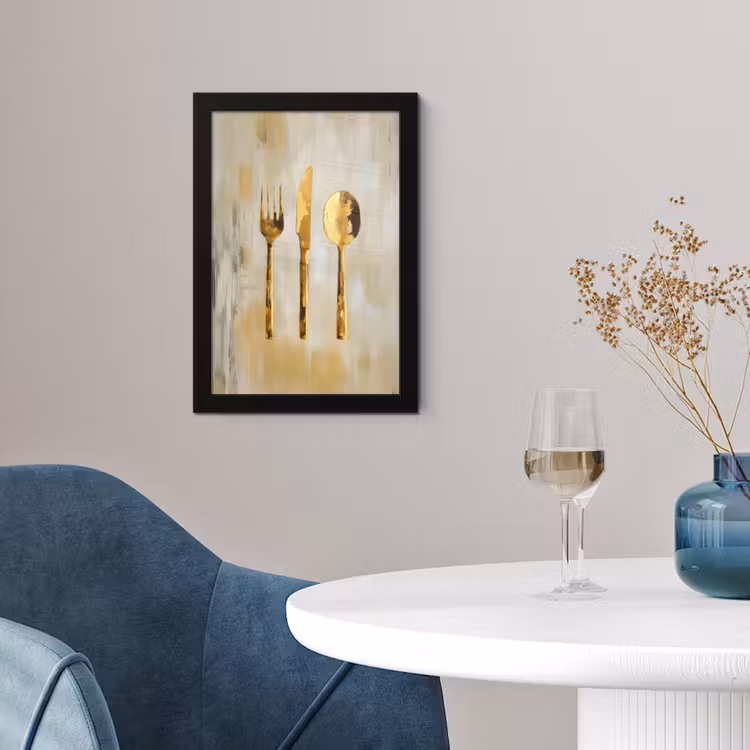 Verf - Goud - Bestek fotolijst zwart zonder passe partout klein -sfeer4