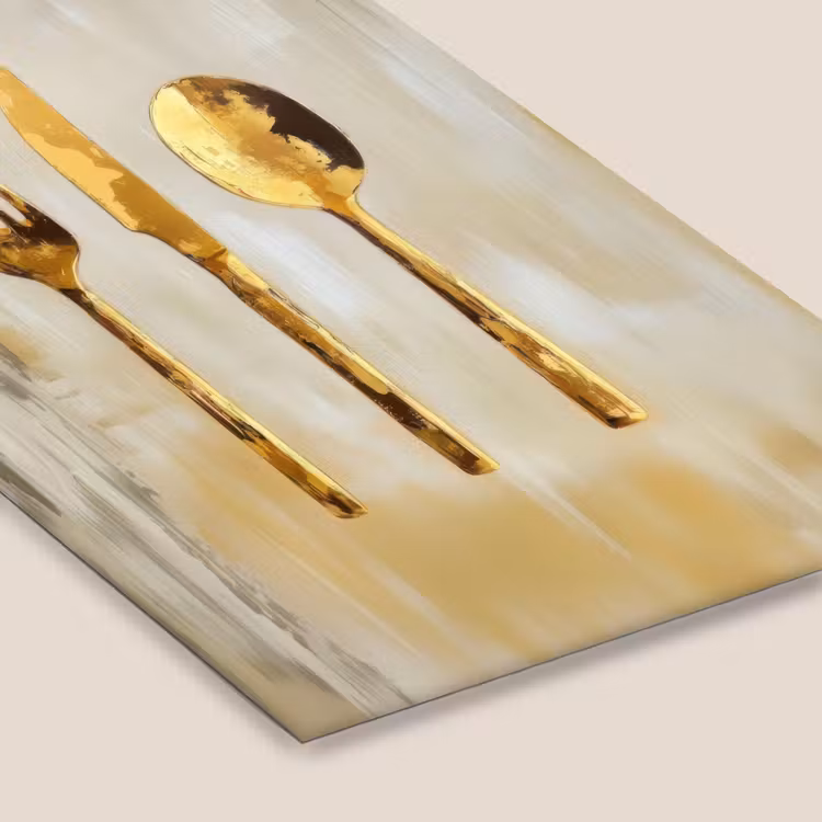Verf - Goud - Bestek fotolijst zwart zonder passe partout klein -zsfeer6