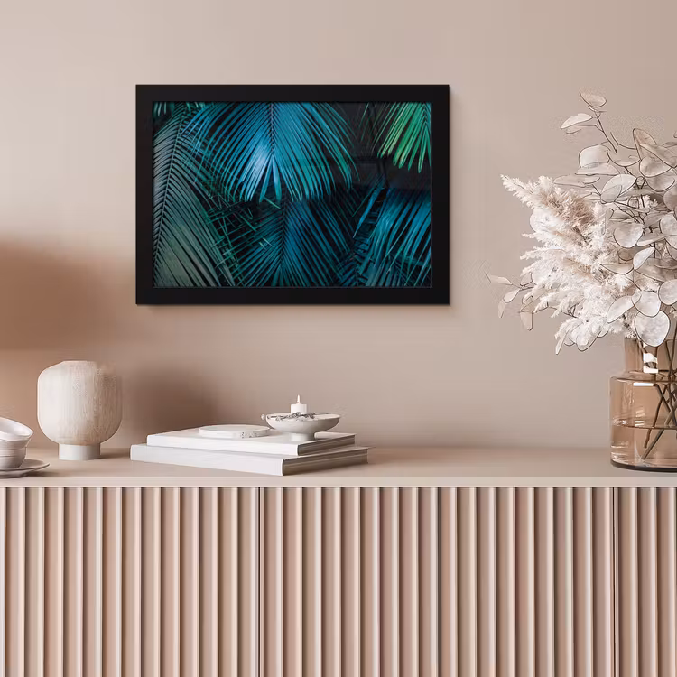 Palmblad - Tropisch - Natuur - Jungle fotolijst zwart zonder passe partout klein -sfeer5