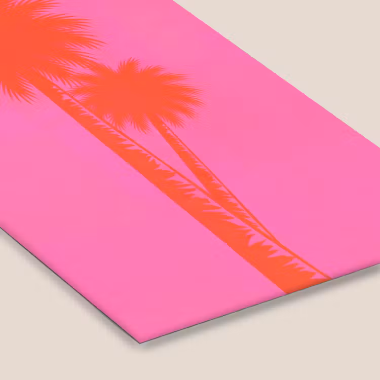 Palmbomen - Modern - Roze fotolijst zwart zonder passe partout klein -zsfeer6