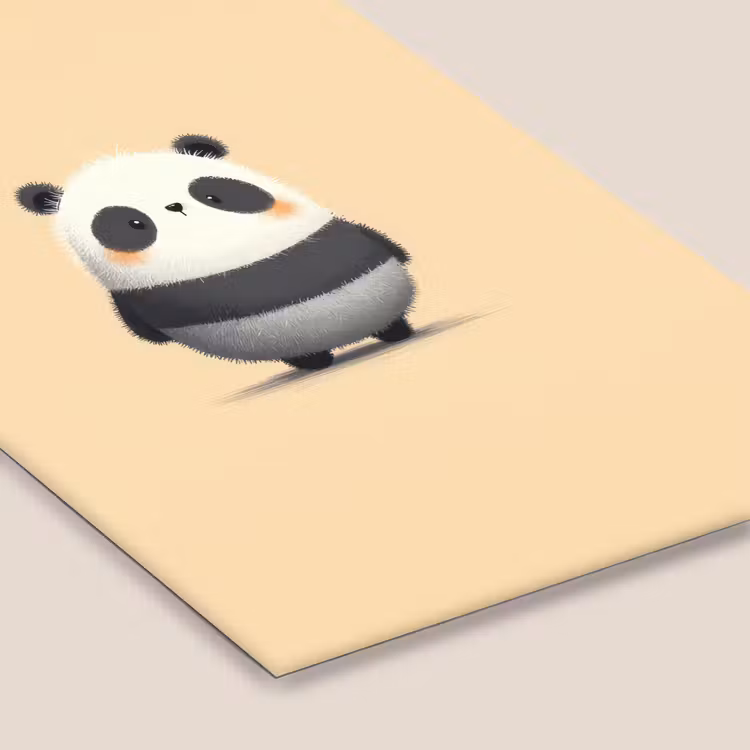 Panda - Beige - Minimalistisch fotolijst zwart zonder passe partout klein -zsfeer6