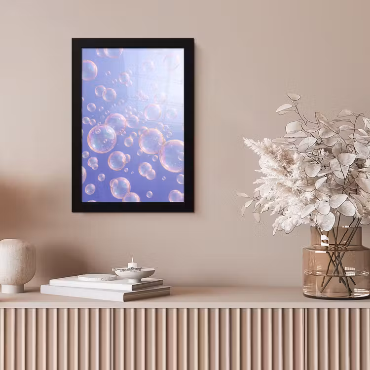 Pastel - Bubbels - Dromerig fotolijst zwart zonder passe partout klein -sfeer5