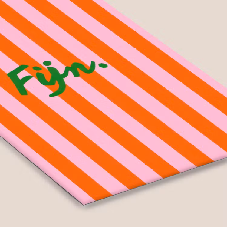 Patroon - Oranje - Fijn - Strepen fotolijst zwart zonder passe partout klein -zsfeer6