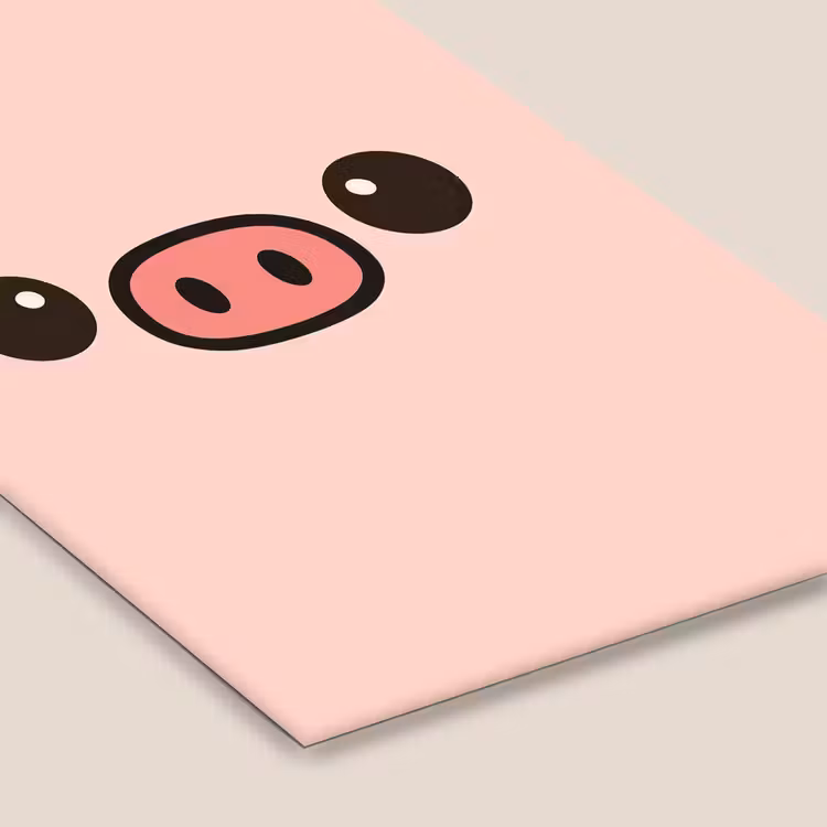 Varken - Roze - Minimalistisch fotolijst zwart zonder passe partout klein -zsfeer6
