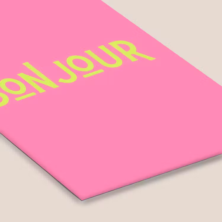 Roze - Groene Bonjour - art-deco fotolijst zwart zonder passe partout klein -zsfeer6