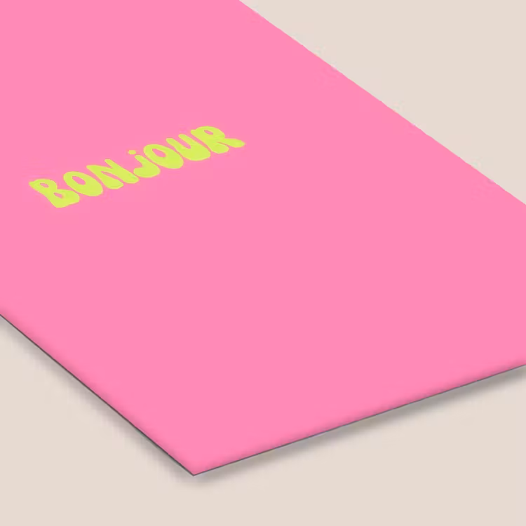 Roze - Groene bonjour - Organisch fotolijst zwart zonder passe partout klein -zsfeer6