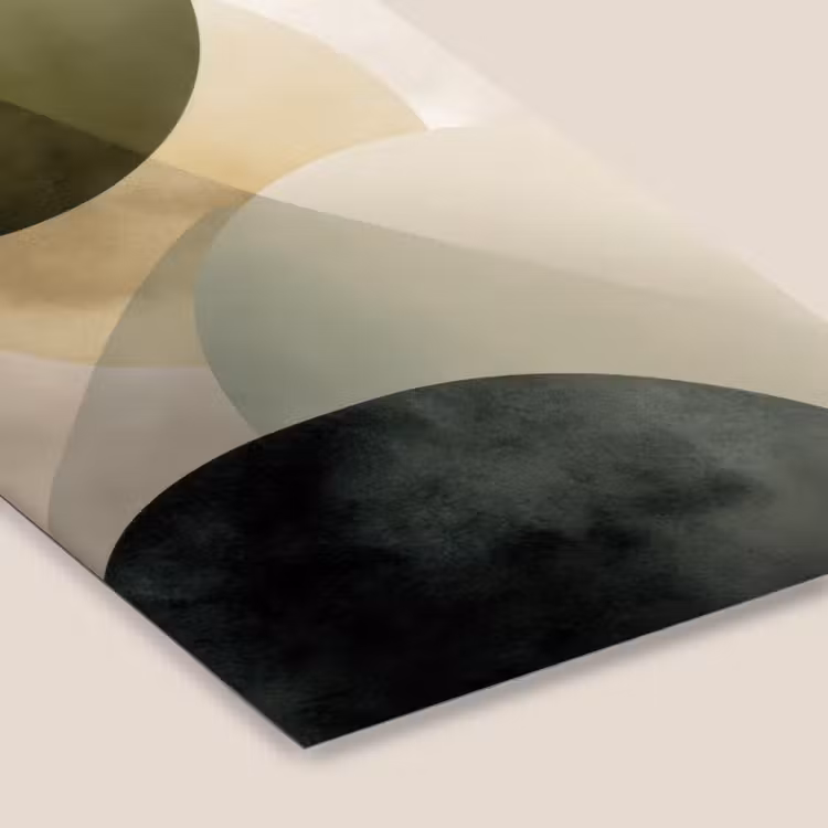 Vlakken - Abstract - Beige - Cirkels fotolijst zwart zonder passe partout klein -zsfeer6