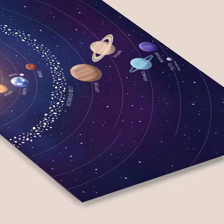 Planetenstelsel - Ruimte - Illustratie fotolijst zwart zonder passe partout klein -zsfeer6