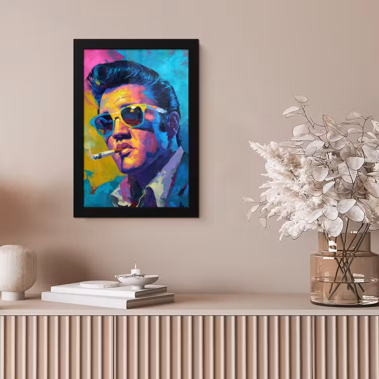 Portret - Sigaret - Kleurrijk - Bril fotolijst zwart zonder passe partout klein -sfeer5