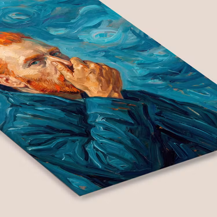 Portret - Klassiek - Blauw fotolijst zwart zonder passe partout klein -zsfeer6