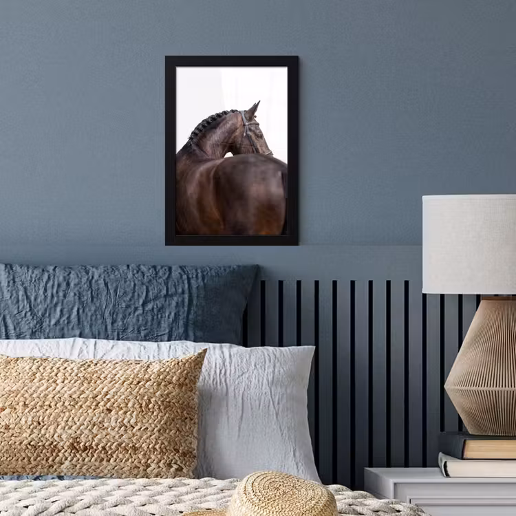 Portret - Paard - Elegant fotolijst zwart zonder passe partout klein -sfeer3