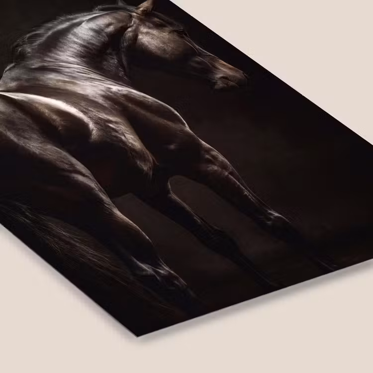 Krachtig - Paard - Donker fotolijst zwart zonder passe partout klein -zsfeer6