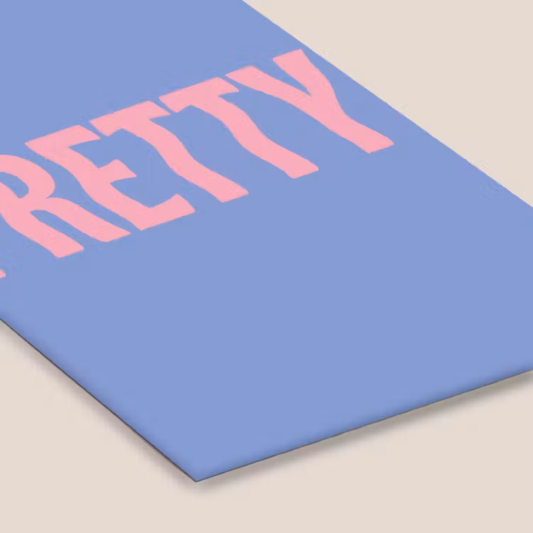 Pretty - Roze - Blauw - Golvend fotolijst zwart zonder passe partout klein -zsfeer6