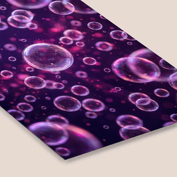 Paars - Bubbels - Schuim fotolijst zwart zonder passe partout klein -zsfeer6