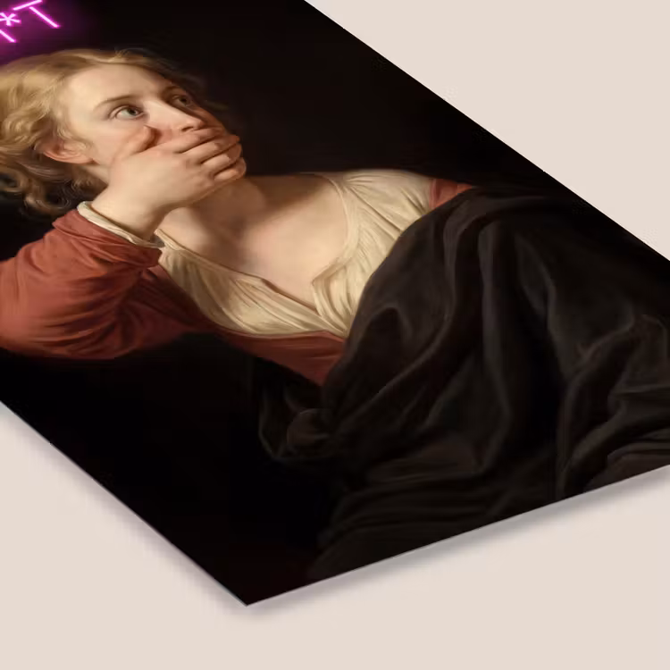 Quote - Neon - vrouw fotolijst zwart zonder passe partout klein -zsfeer6