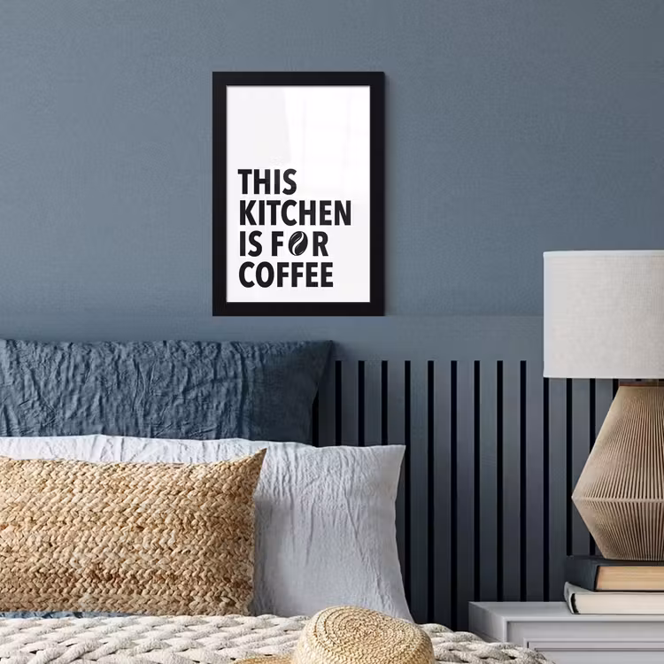 Quotes - Koffie - Bonen - Modern fotolijst zwart zonder passe partout klein -sfeer3