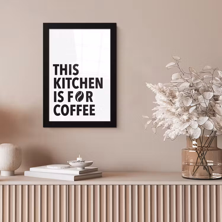 Quotes - Koffie - Bonen - Modern fotolijst zwart zonder passe partout klein -sfeer5