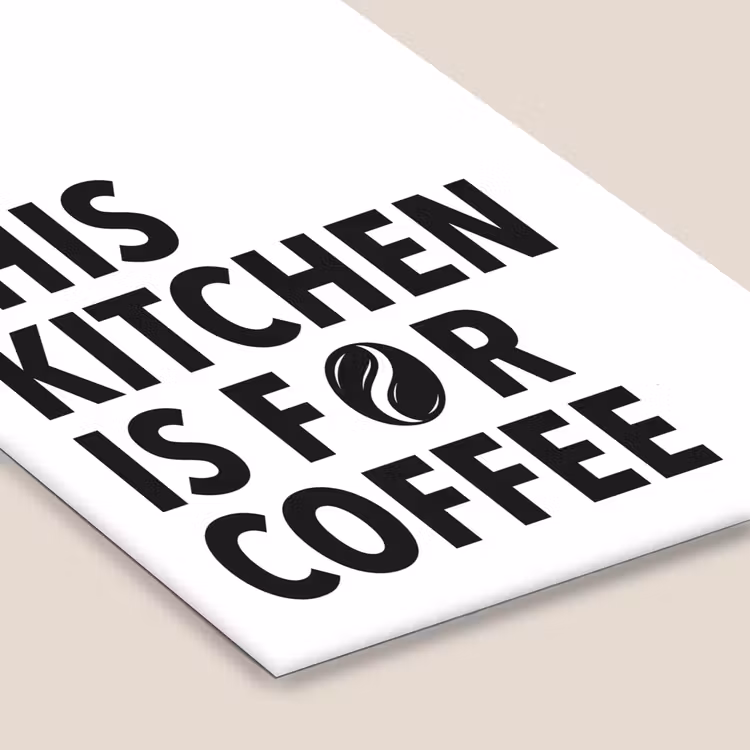 Quotes - Koffie - Bonen - Modern fotolijst zwart zonder passe partout klein -zsfeer6