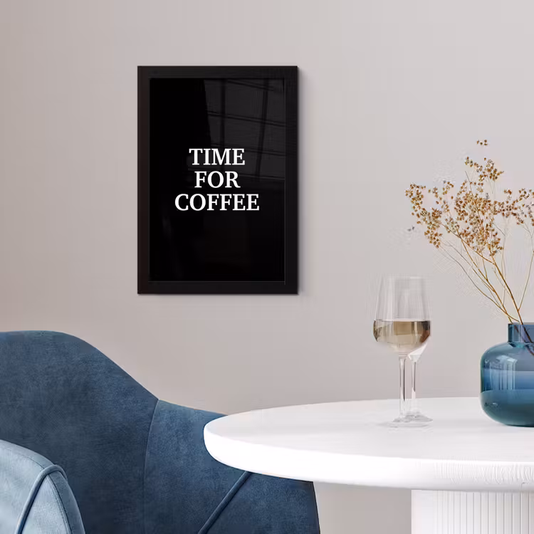 Quotes - Letters - Koffie - Zwart fotolijst zwart zonder passe partout klein -sfeer4