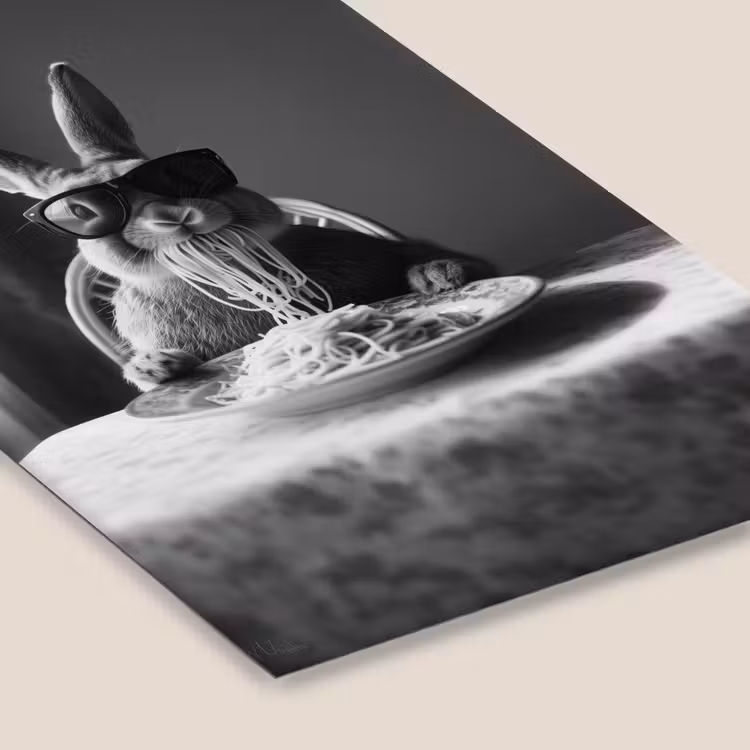 Konijn - Bunny - Zonnebril - Tafelkleed - Pasta - Schattig fotolijst zwart zonder passe partout klein -zsfeer6