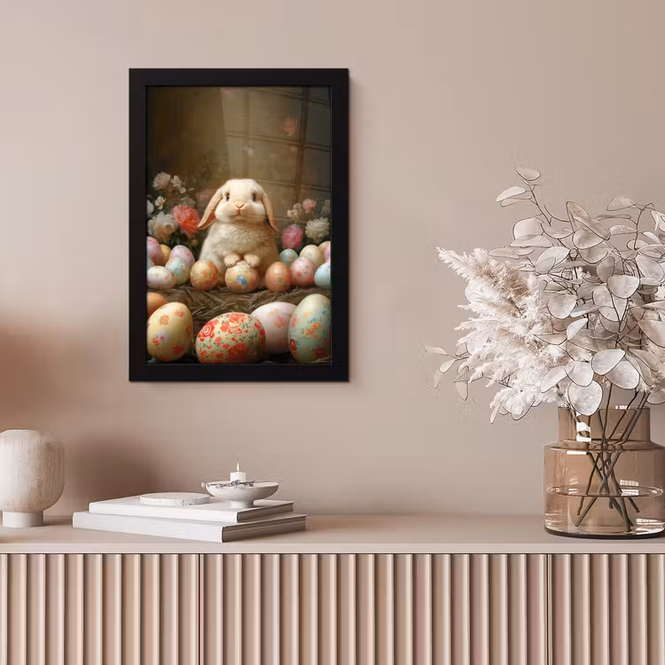 Konijn - Paaseieren - Stilleven fotolijst zwart zonder passe partout klein -sfeer5