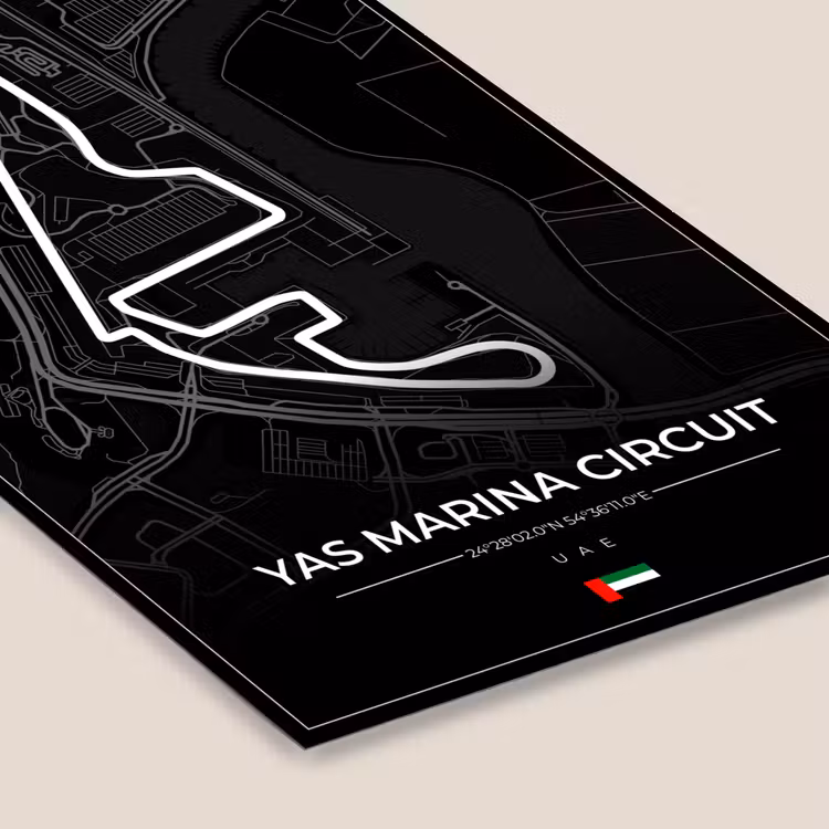 Racebaan - Yas Marina Circuit - Circuit - F1 - Abu Dhabi - Zwart fotolijst zwart zonder passe partout klein -zsfeer6
