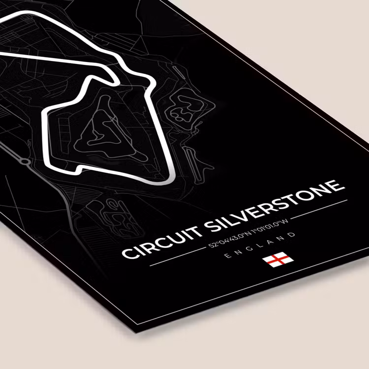 Racing - Engeland - Racebaan - Circuit - Silverstone - Zwart fotolijst zwart zonder passe partout klein -zsfeer6