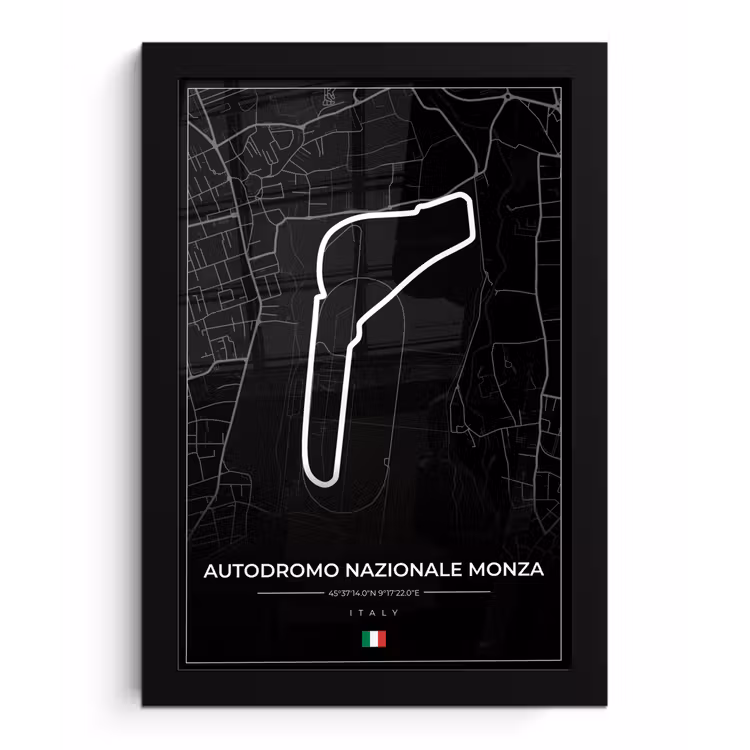 Racing - F1 - Circuit - Italië - Autodromo Nazionale Monza - Zwart fotolijst zwart zonder passe partout klein -3d
