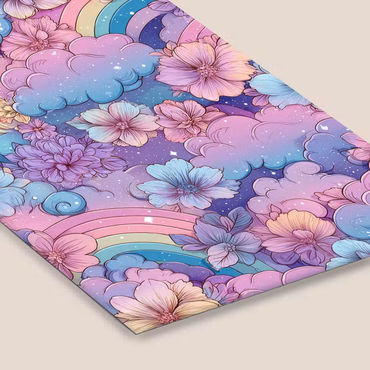 Regenbogen - Bloemen - Kleurrijk - Wolken fotolijst zwart zonder passe partout klein -zsfeer6