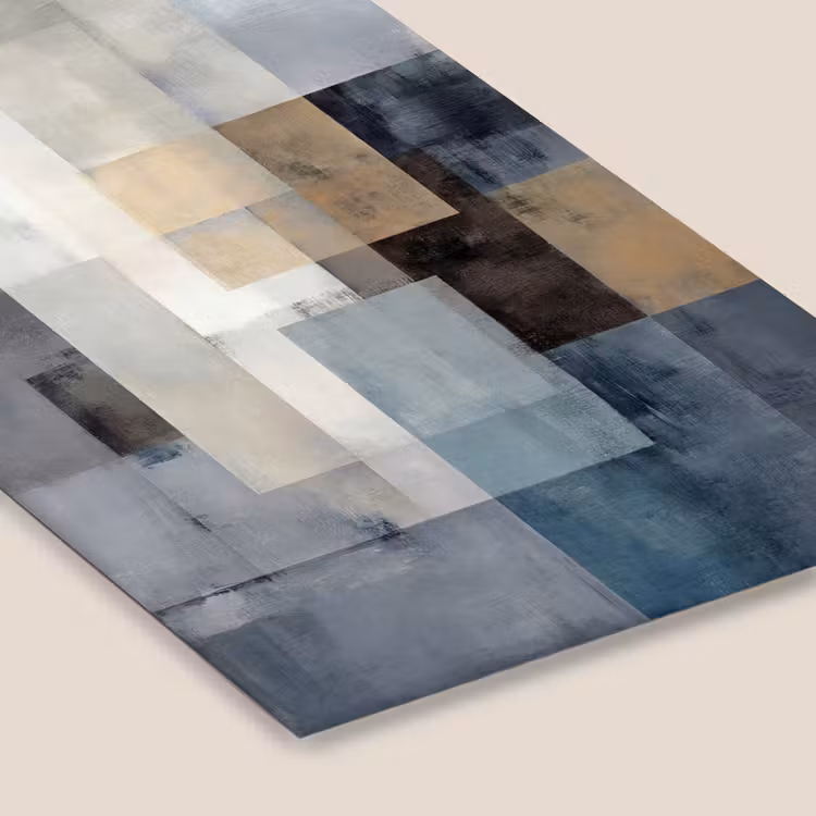 Rechthoeken - Abstract - Blauw fotolijst zwart zonder passe partout klein -zsfeer6
