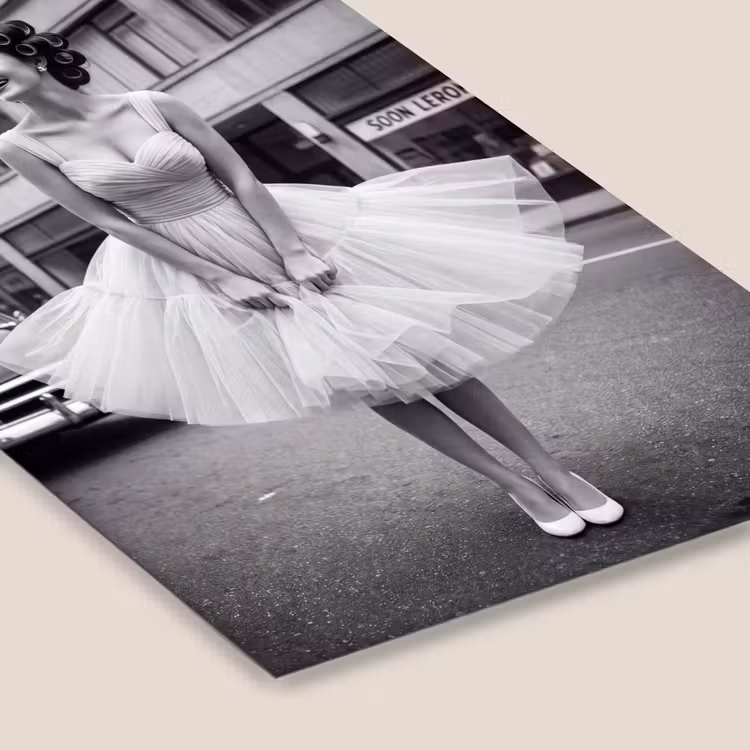 Retro - Vrouw - Zwart - Wit fotolijst zwart zonder passe partout klein -zsfeer6