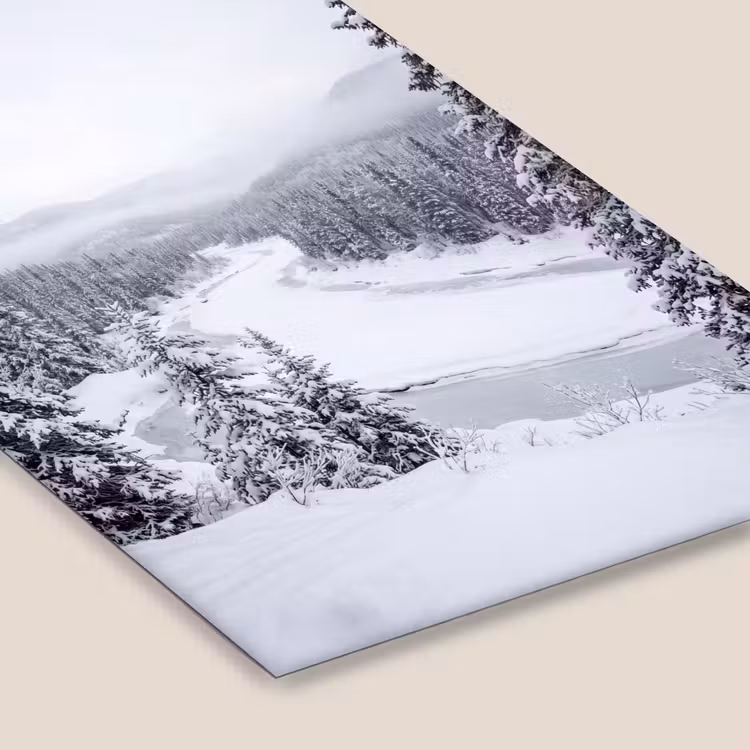 Rivier - Bevroren - Landschap - Winter fotolijst zwart zonder passe partout klein -zsfeer6