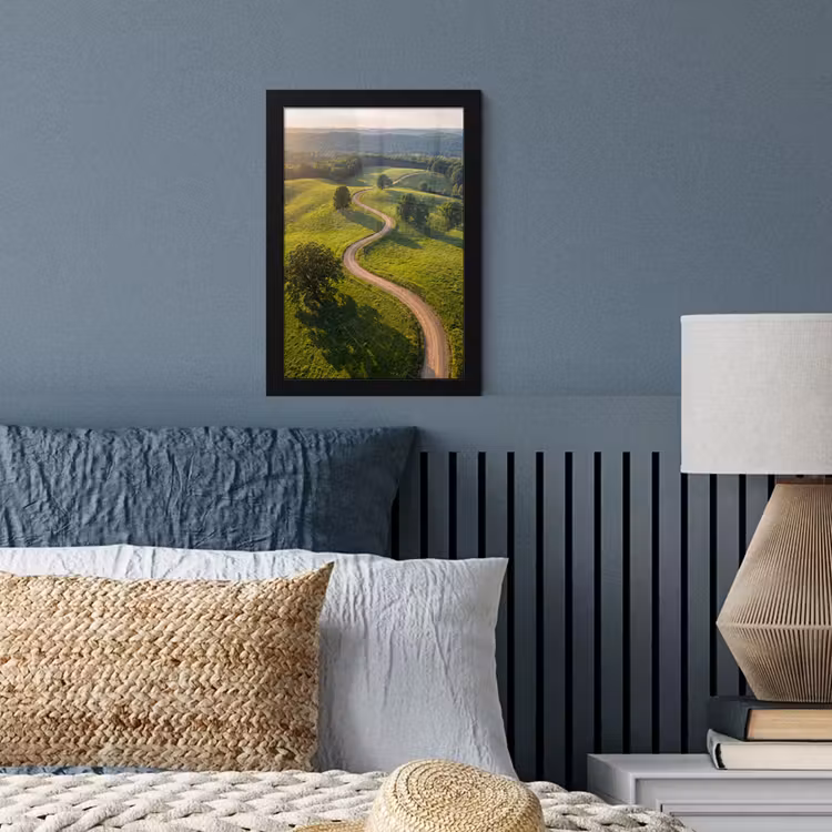 Weg - Weide - Natuur - Groen fotolijst zwart zonder passe partout klein -sfeer3