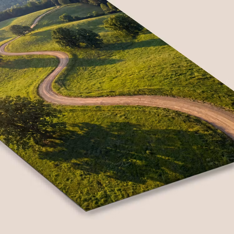 Weg - Weide - Natuur - Groen fotolijst zwart zonder passe partout klein -zsfeer6
