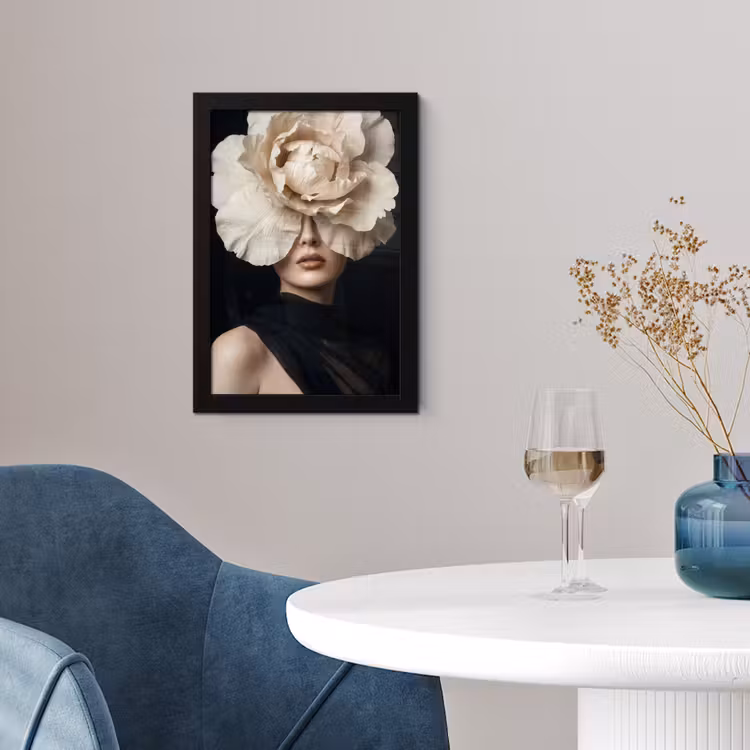 Roos - Tijdloos - Zwart fotolijst zwart zonder passe partout klein -sfeer4