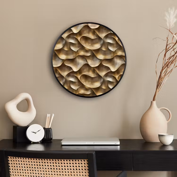 Abstract - Antiek - Goud Fotolijst rond zonder passe partout klein 856 -sfeer1