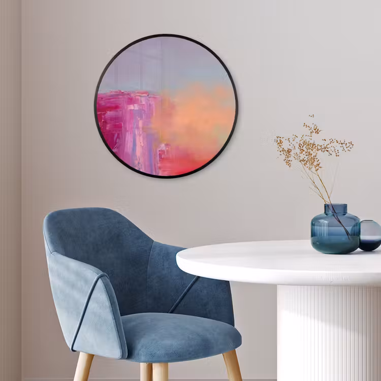 Abstract - Kleuren - Modern - Roze Fotolijst rond zonder passe partout klein -sfeer2