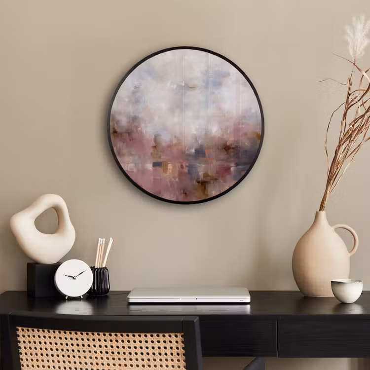 Abstract - Vloeiend - Kunst - Modern - Beige Fotolijst rond zonder passe partout klein -sfeer1