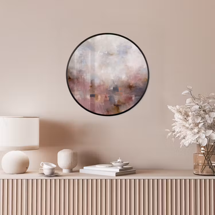 Abstract - Vloeiend - Kunst - Modern - Beige Fotolijst rond zonder passe partout klein -sfeer3