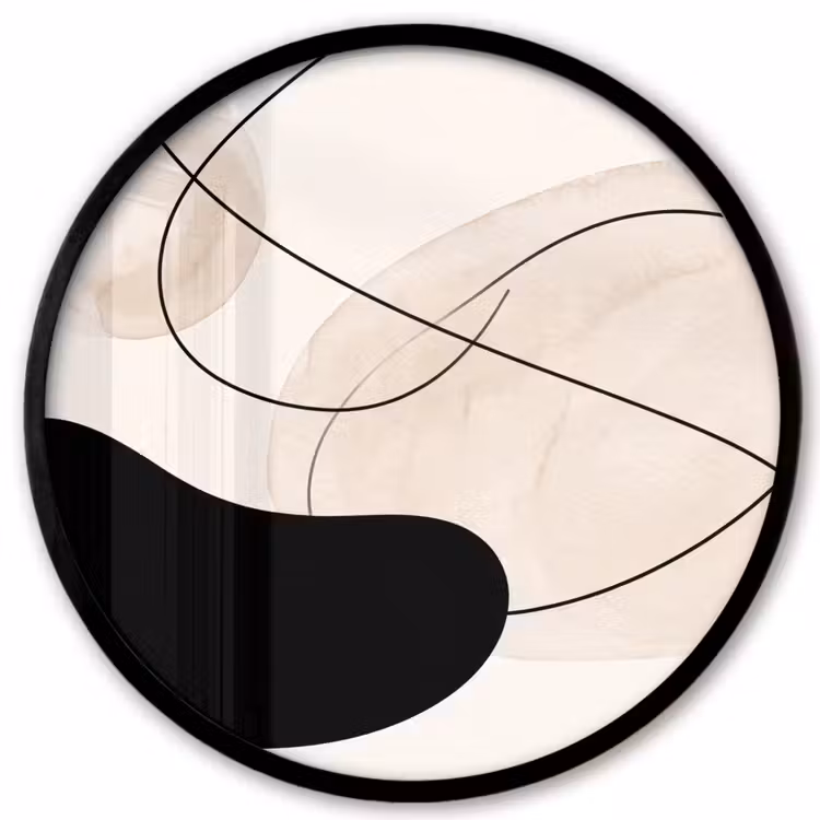 Photo Frame Round - Abstract - Forms - Art - Abstract - Vormen - Kunst Fotolijst rond zonder passe partout klein