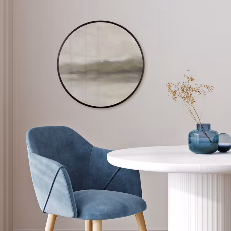 Abstract - Landschap - Nevel - Modern - Grijs Fotolijst rond zonder passe partout klein -sfeer2