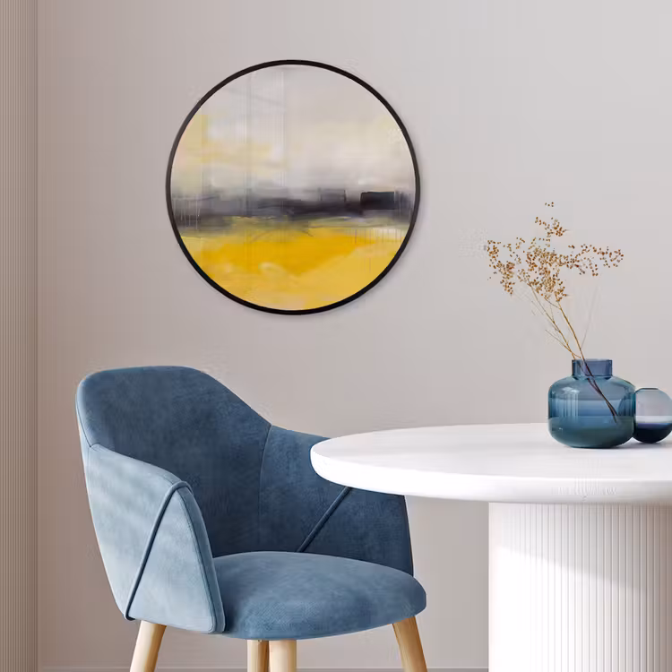 Abstract - Landschap - Modern - Geel Fotolijst rond zonder passe partout klein -sfeer2