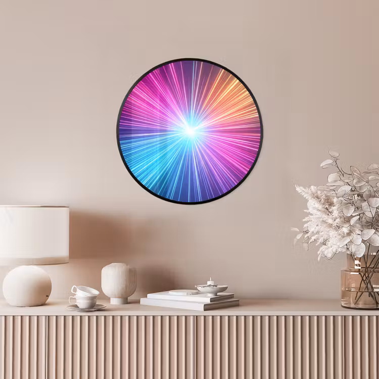 Abstract - Light - Burst - Modern - Colorful Fotolijst rond zonder passe partout klein -sfeer3