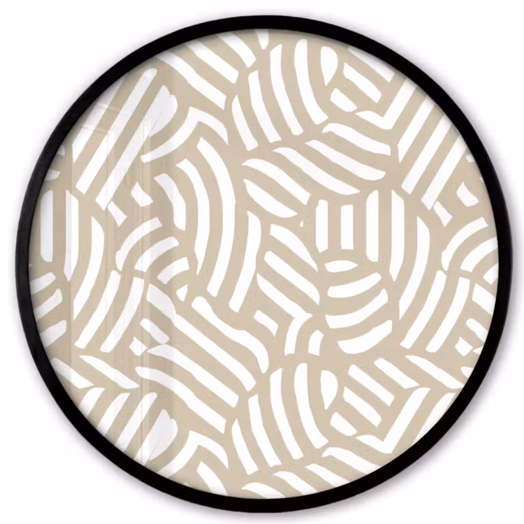 Abstract - Modern - Beige Fotolijst rond zonder passe partout klein 856 -3d